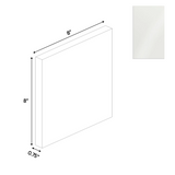 RTA - Blanco Gloss - Sample Door - 8"W x 8"H x 0.75"D - Frameless Cabinet