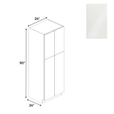 RTA - Blanco Gloss - Tall Pantry Cabinet - 24"W x 90"H x 24"D - Frameless Cabinet