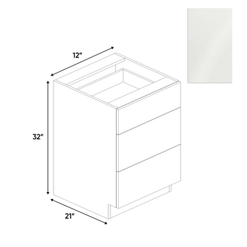 Blanco Gloss - Vanity Drawer Base Cabinet - 12