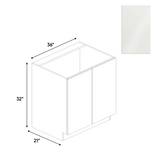 RTA - Blanco Gloss - Vanity Sink Base Cabinet Full Height - 36"W x 30"H x 21"D - Frameless Cabinet