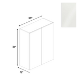 RTA - Blanco Gloss - Wall Cabinet - 30"W x 36"H x 12"D - Frameless Cabinet