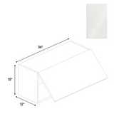 RTA - Blanco Gloss - Wall Upper Cabinet - 36"W x 15"H x 12"D - Frameless Cabinet