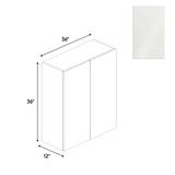 RTA - Blanco Gloss - Wall Cabinet - 36"W x 36"H x 12"D - Frameless Cabinet
