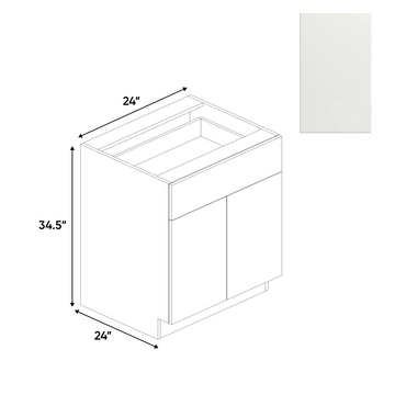 RTA - Blanco Matte - Double Door Base Cabinet - 24