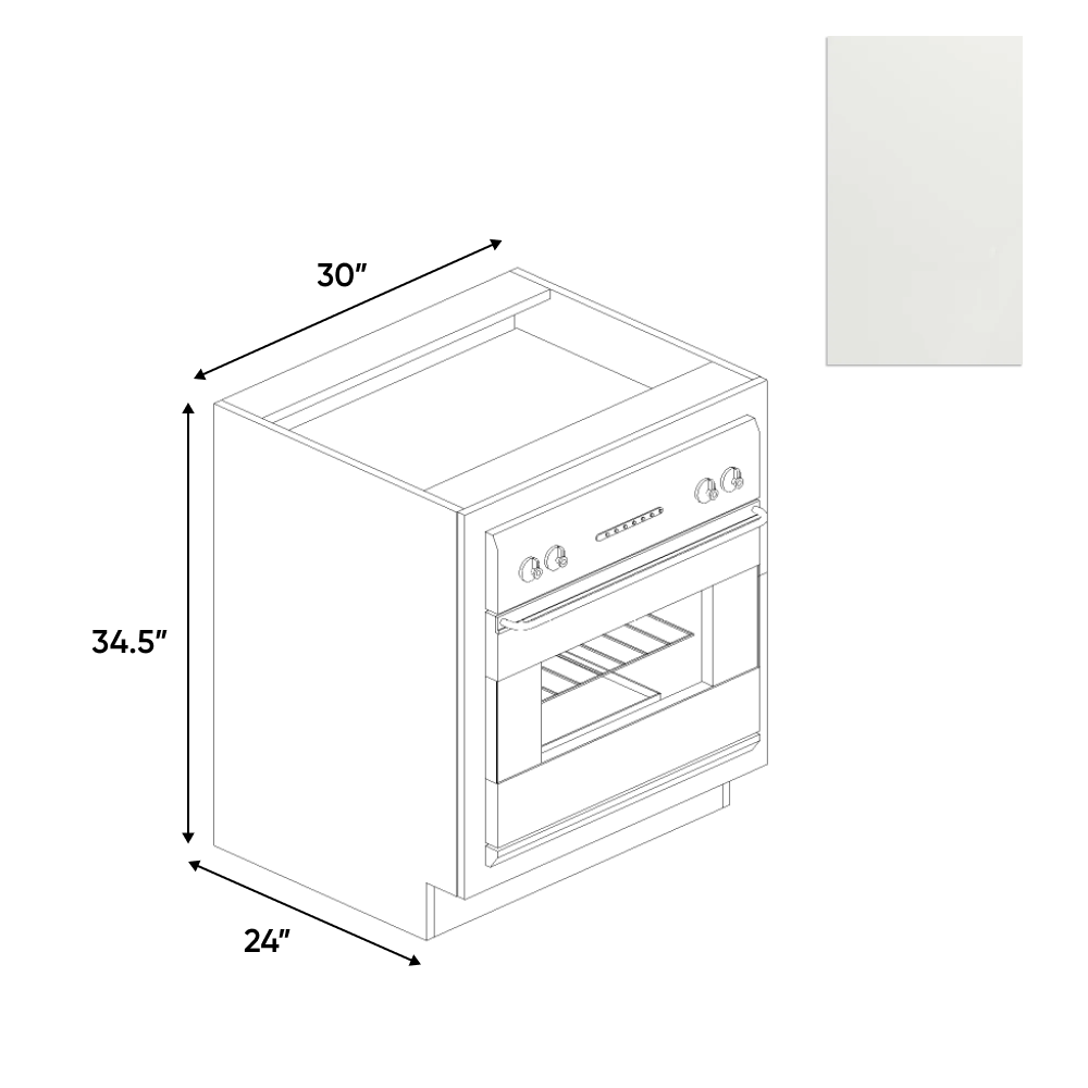 RTA - Blanco Matte - Base Oven Cabinet - 30"W x 34.5"H x 24"D - Frameless Cabinet