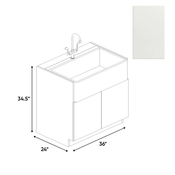 RTA - Blanco Matte - Farm Sink Base Cabinet - 36