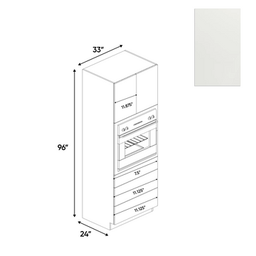 Blanco Matte - Tall Oven Cabinet - 33