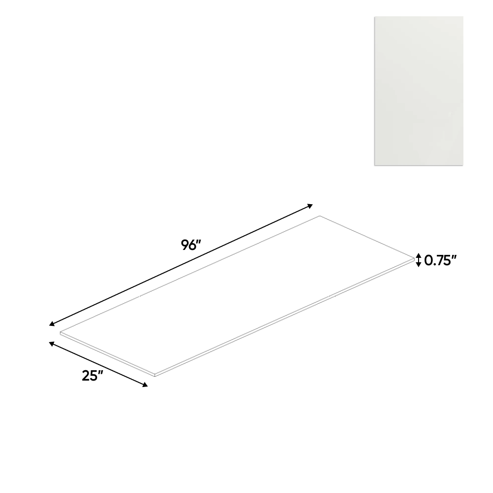 RTA - Blanco Matte - Panel - 25"W x 96"H x 0.75"D - Frameless Cabinet