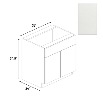 RTA - Blanco Matte - Sink Base Cabinet - 36