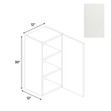 RTA - Blanco Matte - Wall Cabinet - 12"W x 30"H x 12"D - Frameless Cabinet