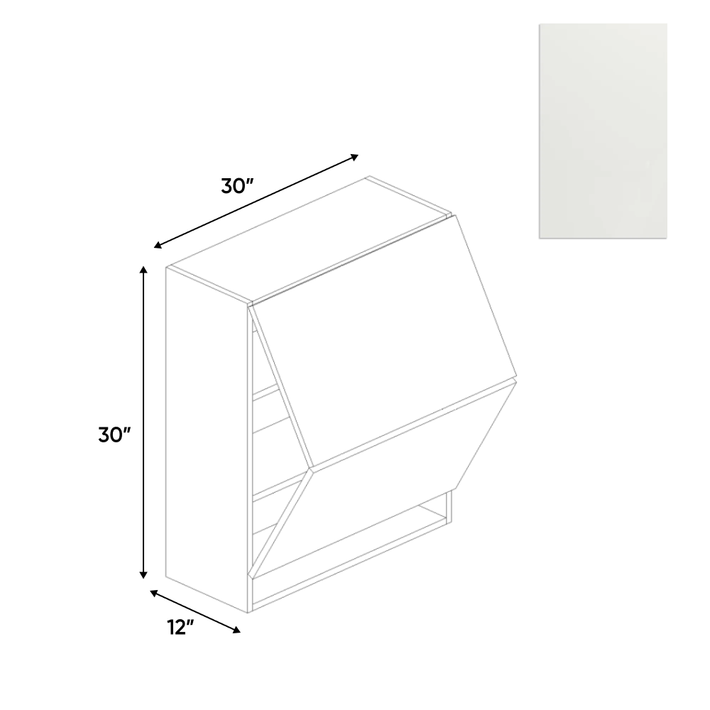 RTA - Blanco Matte - Wall Upper Cabinet - 30"W x 30"H x 12"D - Frameless Cabinet