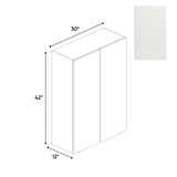 RTA - Blanco Matte - Wall Cabinet - 30"W x 42"H x 12"D - Frameless Cabinet