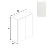 RTA - Blanco Matte - Wall Cabinet - 36"W x 36"H x 12"D - Frameless Cabinet