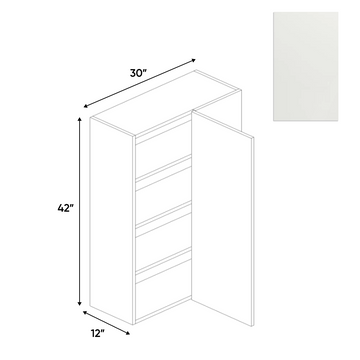 Blanco Matte - Wall Blind Corner Cabinet - 30