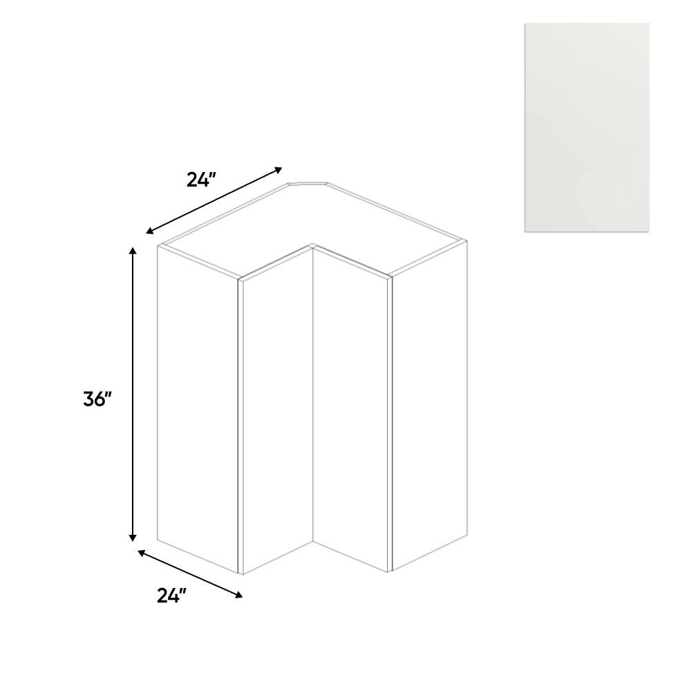 RTA - Blanco Matte - Wall Easy Reach Cabinet - 24"W x 36"H x 12"D - Frameless Cabinet