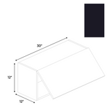 RTA - Negro Matte - Wall Upper Cabinet - 30"W x 12"H x 12"D - Frameless Cabinet