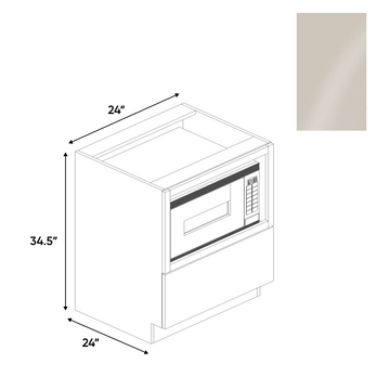 Cashmere Gloss - Base Microwave Cabinet - 24