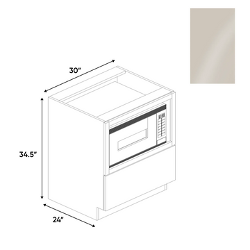 RTA - Cashmere Gloss - Base Microwave Cabinet - 30