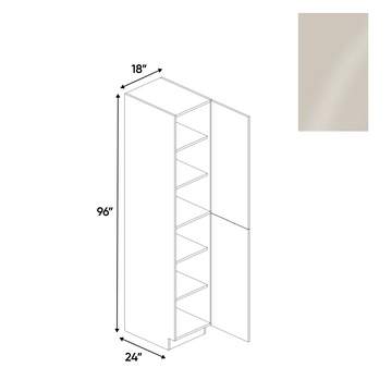 RTA - Cashmere Gloss - Tall Pantry Cabinet - 18