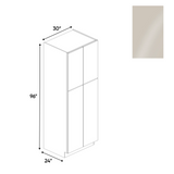 RTA - Cashmere Gloss - Tall Pantry Cabinet - 30"W x 96"H x 24"D - Frameless Cabinet