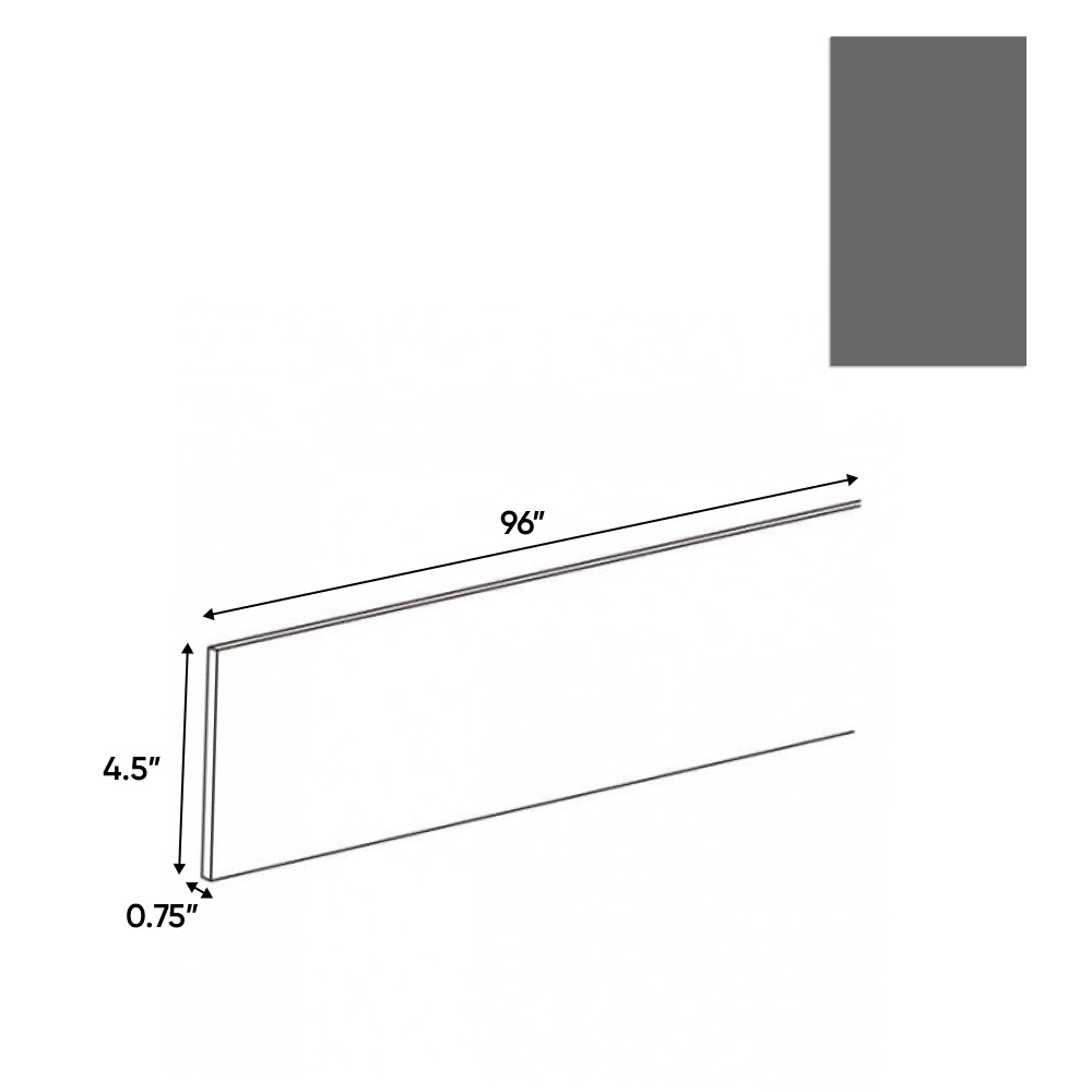 RTA - Gris Plomo Matte - Toe Kick - 96"W x 4"H x 0.75"D - Frameless Cabinet