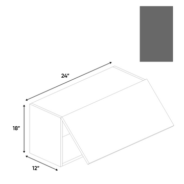 RTA - Gris Plomo Matte - Wall Upper Cabinet - 24