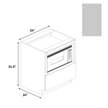 Gris Nube Matte - Base Microwave Cabinet - 24