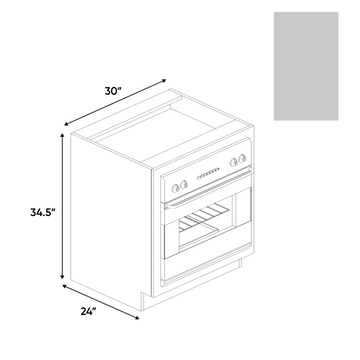 Gris Nube Matte - Base Oven Cabinet - 30