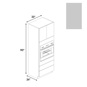 RTA - Gris Nube Matte - Tall Oven Cabinet - 33