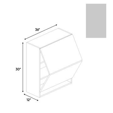 RTA - Gris Nube Matte - Wall Upper Cabinet - 36