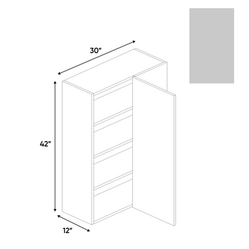 Gris Nube Matte - Wall Blind Corner Cabinet - 30