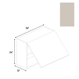RTA - Cashmere Matte - Wall Upper Cabinet - 36"W x 24"H x 12"D - Frameless Cabinet