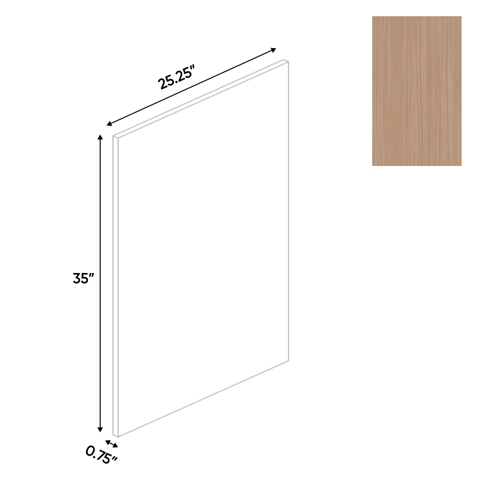 Picasso Textured - Base Decorative Door - 25"W x 30"H x 0.75"D - Pre Assembled - Frameless Cabinet