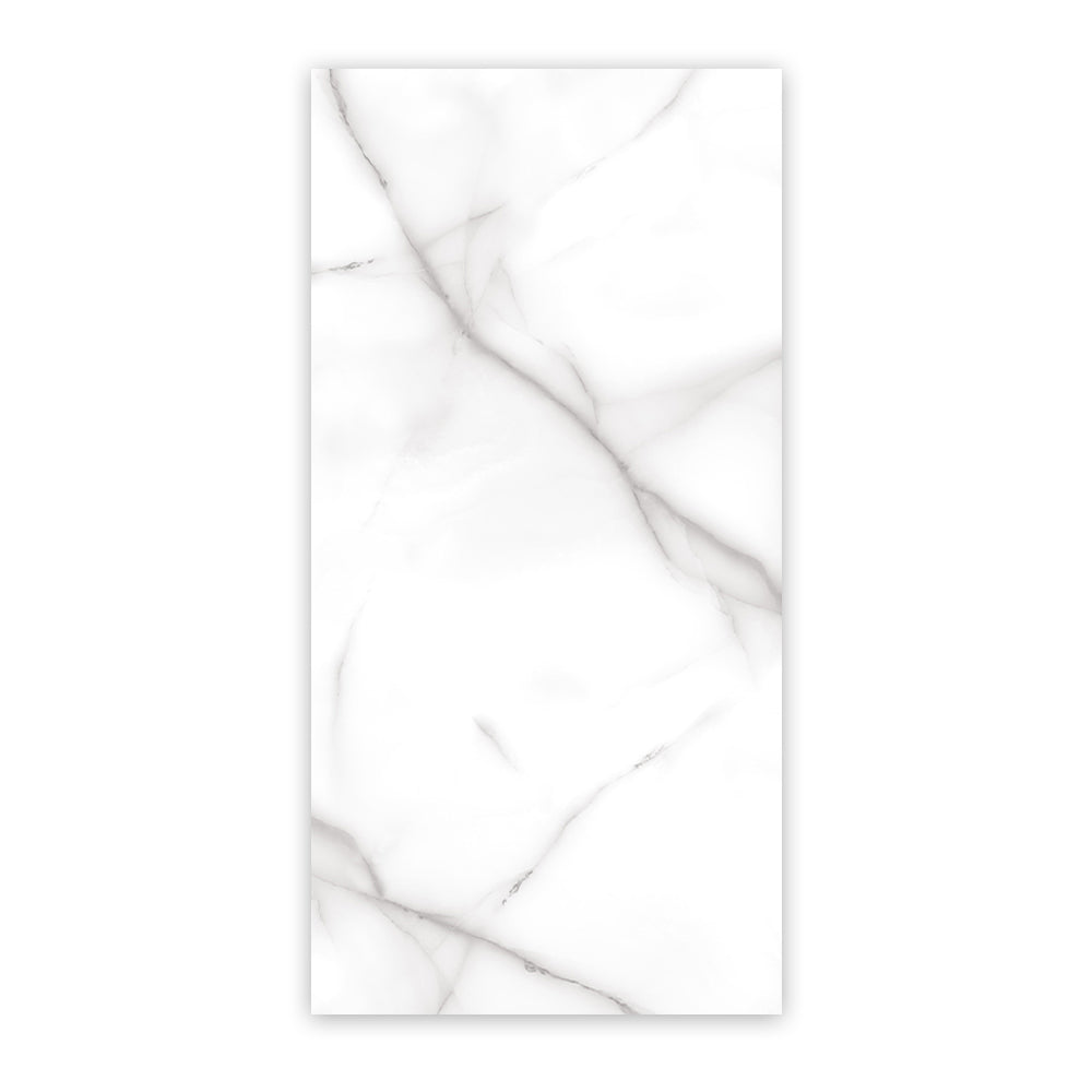 Mercan Silver 24 in. x 48 in. x 8.5 mm Polished Porcelain Floor and Wall Tile, Marble Look (15.5 sq. ft./Case & 2 PCS/case)