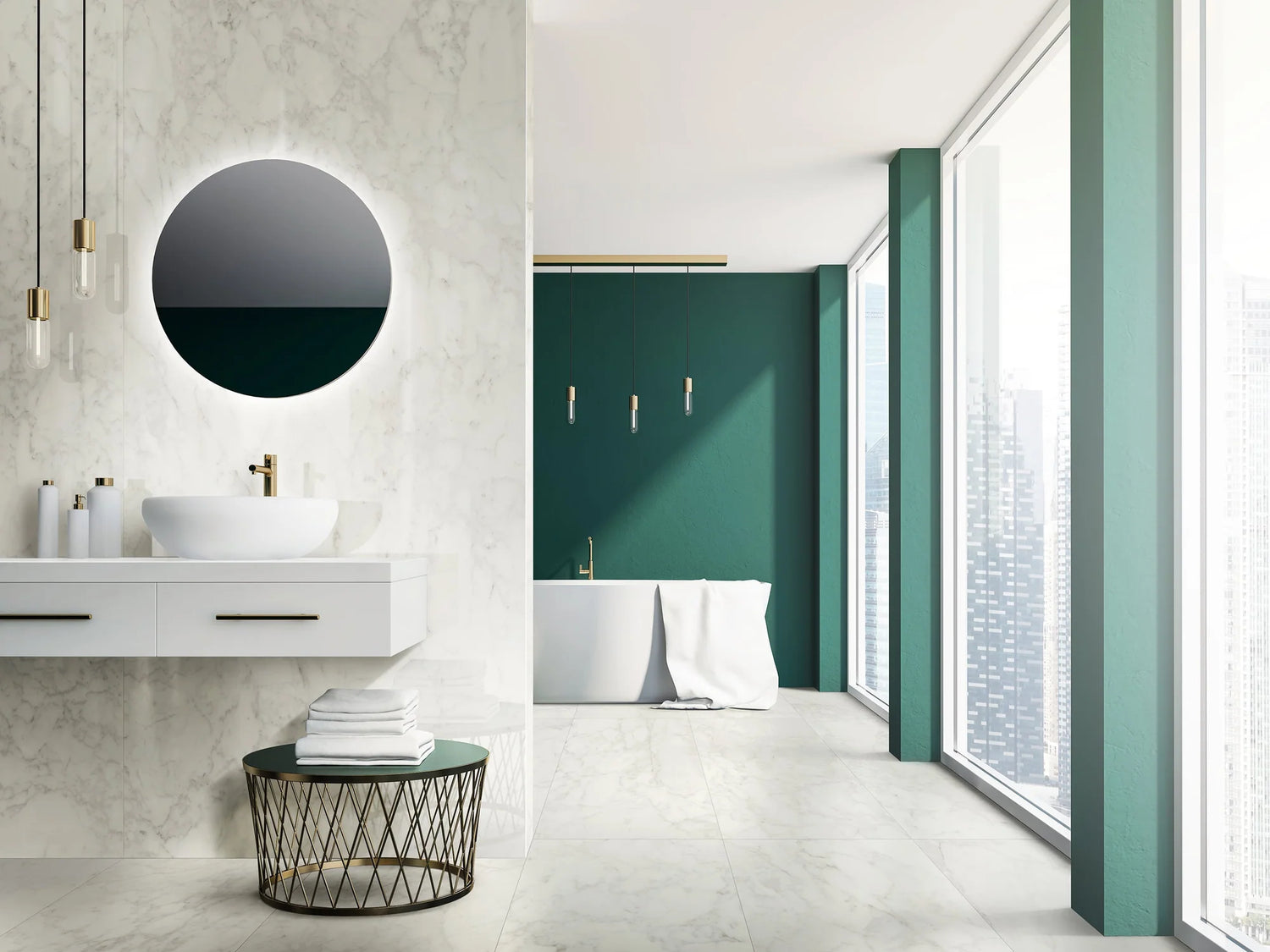 Jem 48 X 110 Polished Porcelain Tile in Adagio White