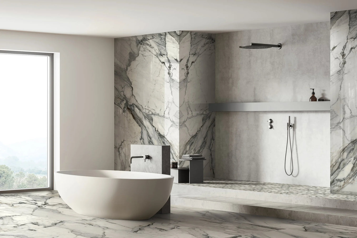 Jem 48 X 110 Polished Porcelain Tile in Crescendo Blue