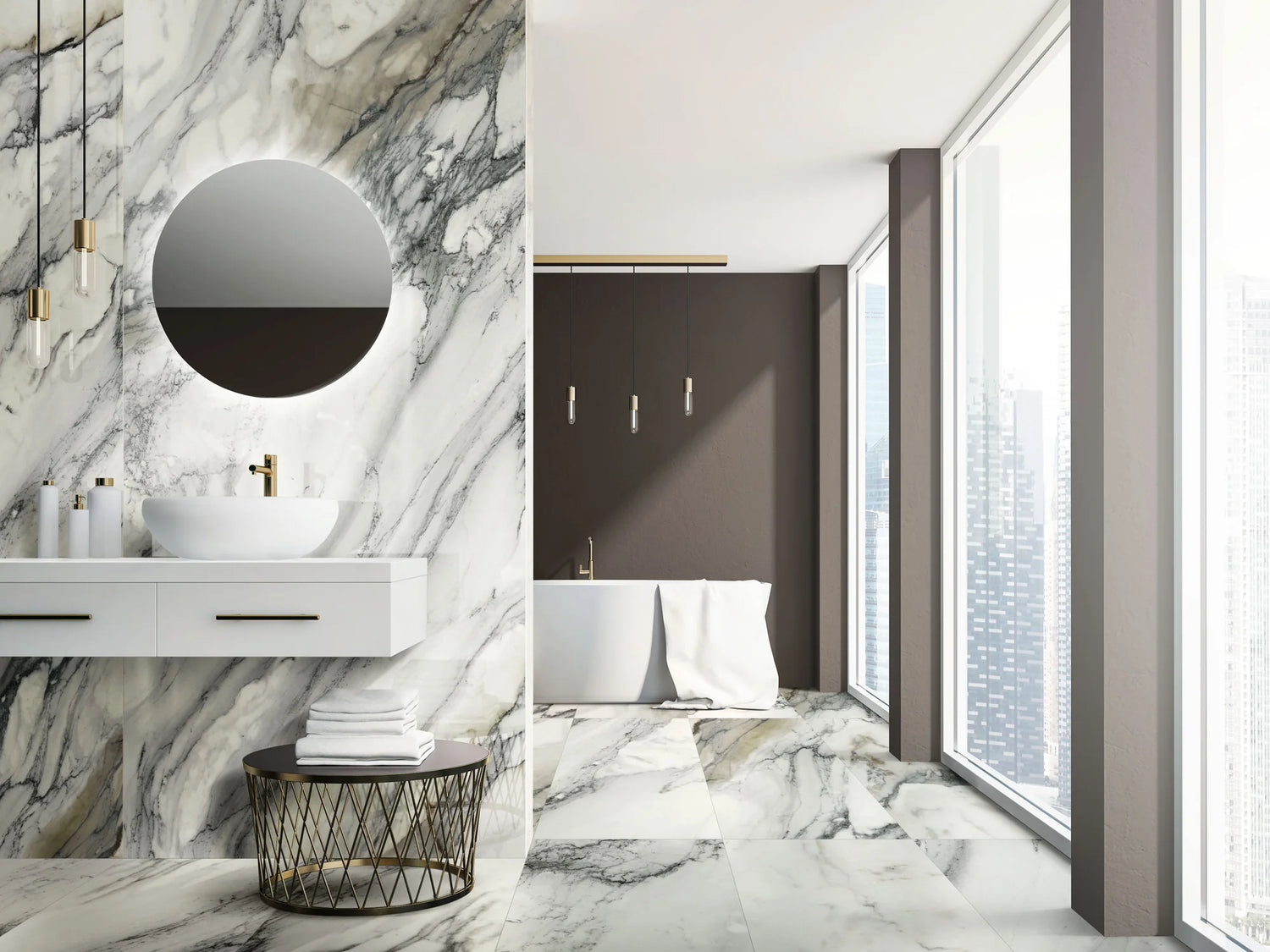 Jem 48 X 110 Polished Porcelain Tile in Crescendo Blue