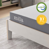 Mila 6" Twin Mattress Foam Set of 2 in White with 10 Years Warranty