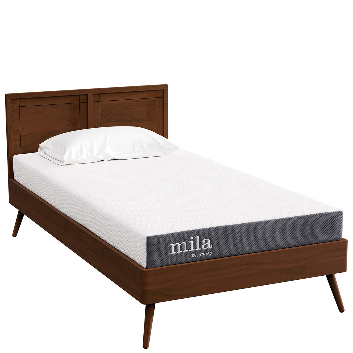 Mila 6" Twin Mattress Foam Set of 2 in White with 10 Years Warranty