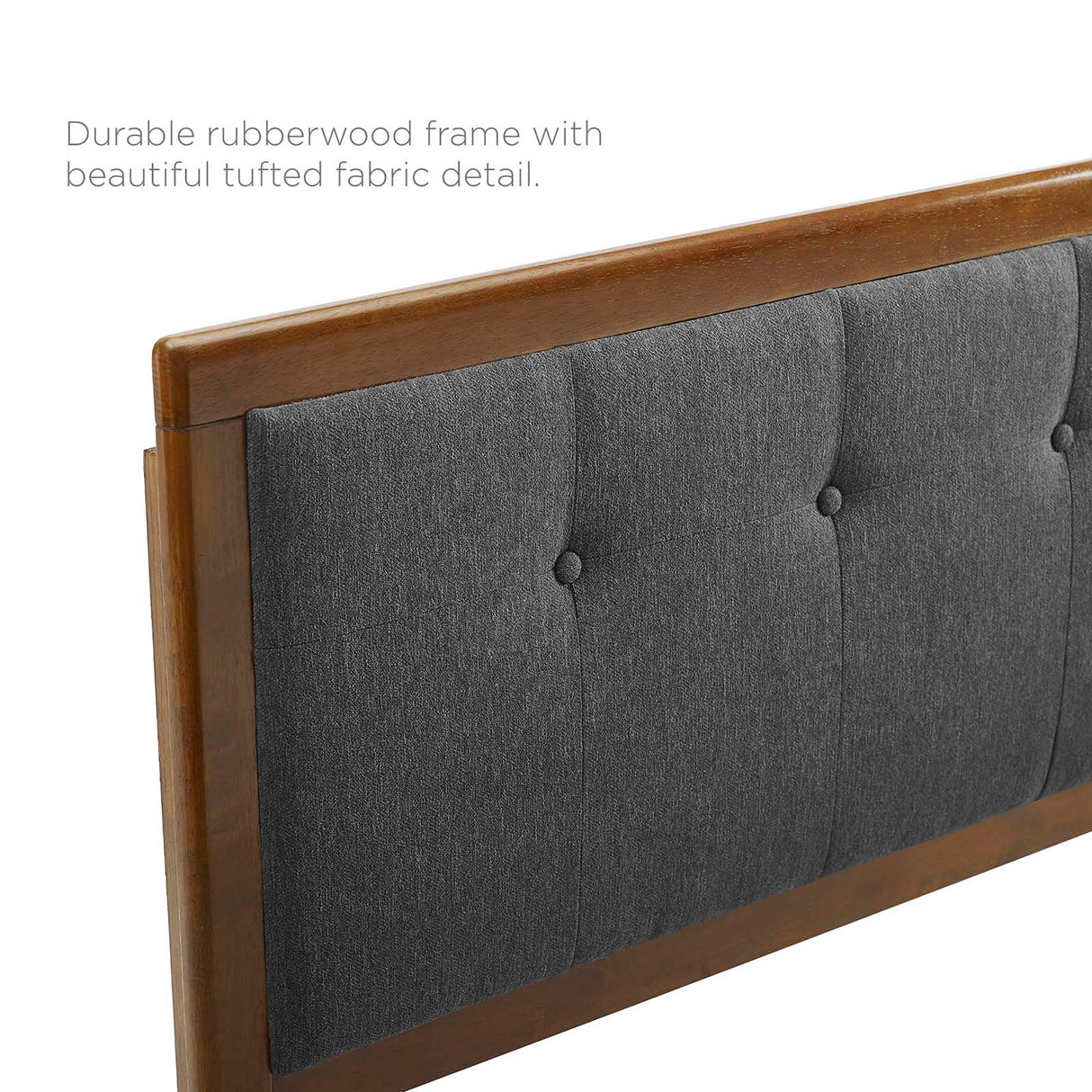 Draper Tufted Queen Fabric and Wood Headboard - BUILDMYPLACE