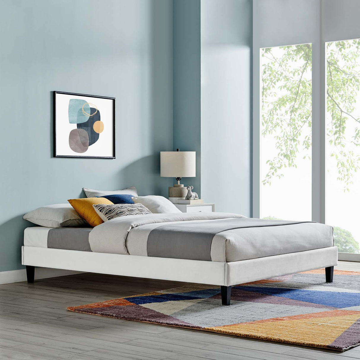 Reign Full Performance Velvet Platform Bed Frame