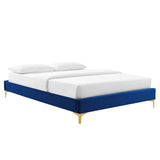 Sutton Queen Performance Velvet Bed Frame