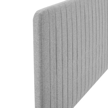 Milenna Channel Tufted Upholstered Fabric Full/Queen Headboard