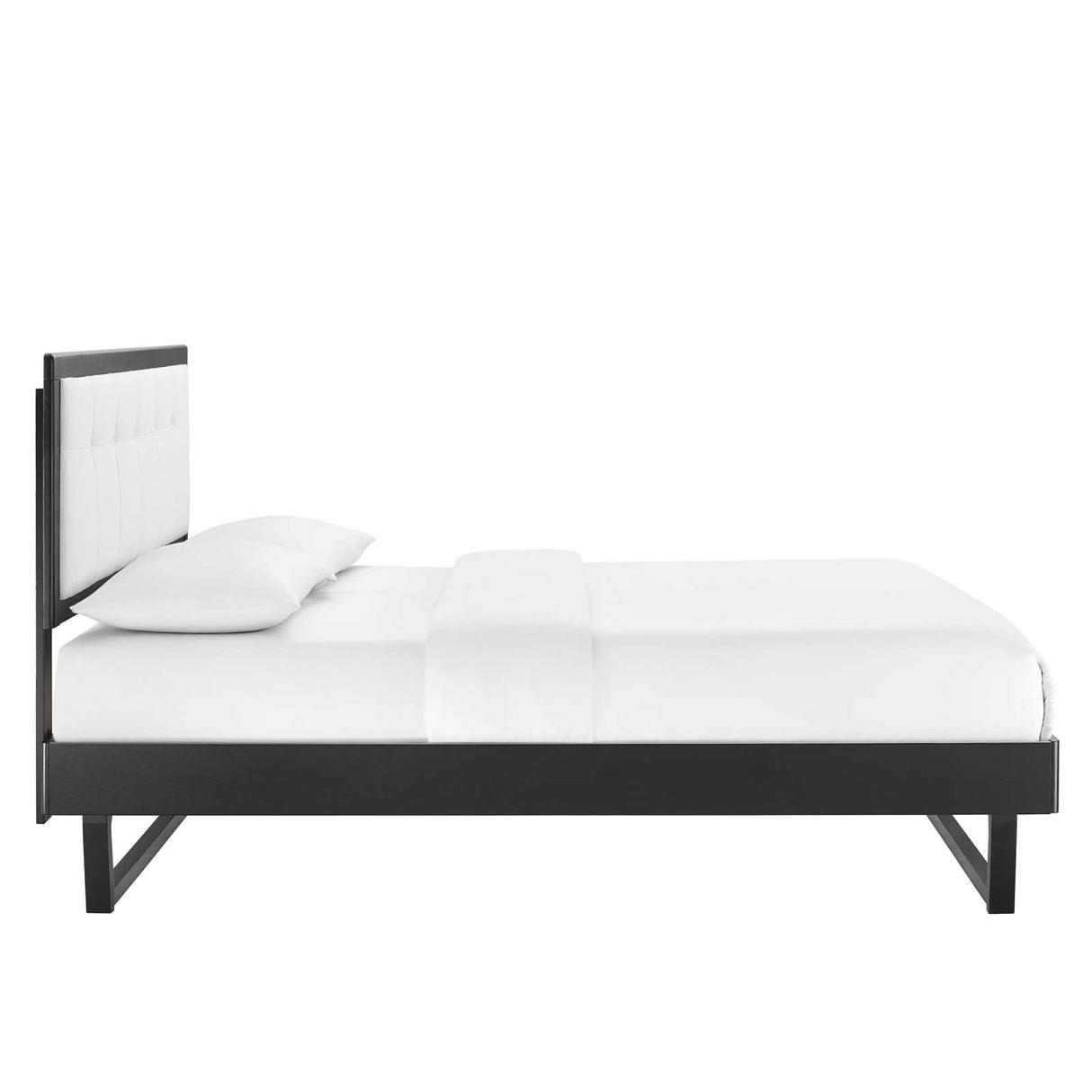 Willow Queen Wood Platform Bed With Angular Frame