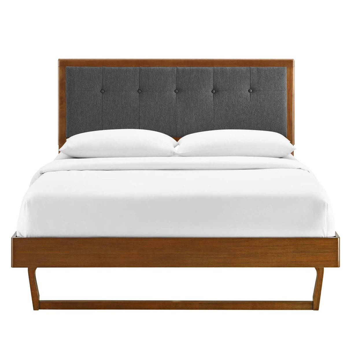 Willow Queen Wood Platform Bed With Angular Frame