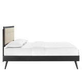 Willow Queen Wood Platform Bed With Splayed Legs