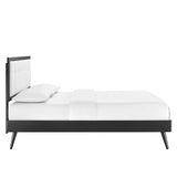 Willow Queen Wood Platform Bed With Splayed Legs