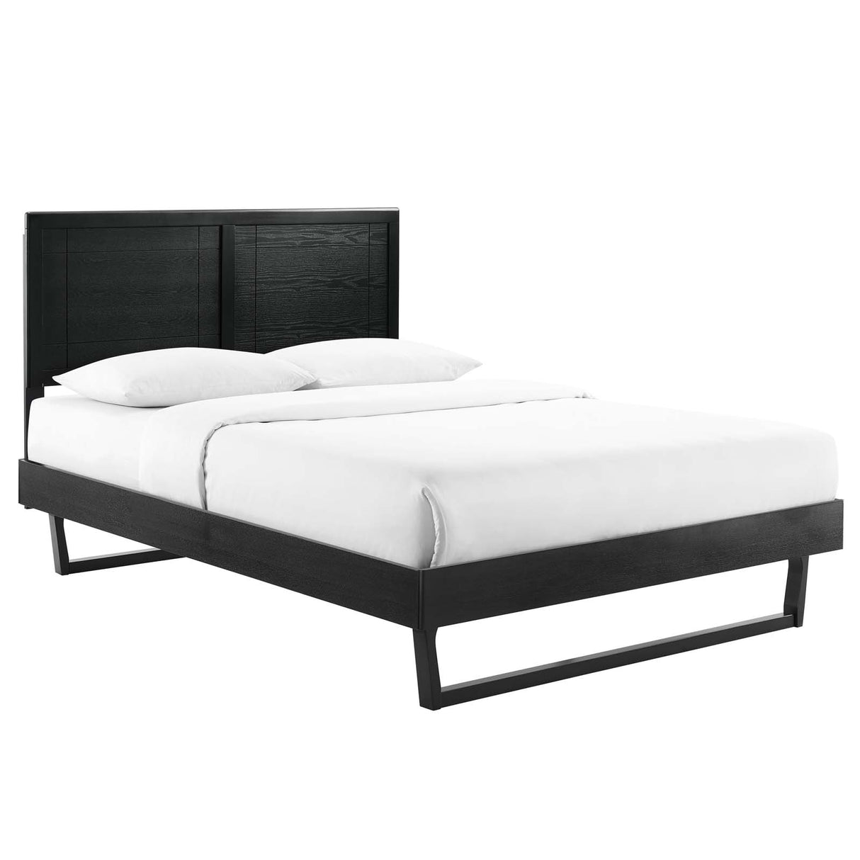 Marlee Twin Wood Platform Bed With Angular Frame