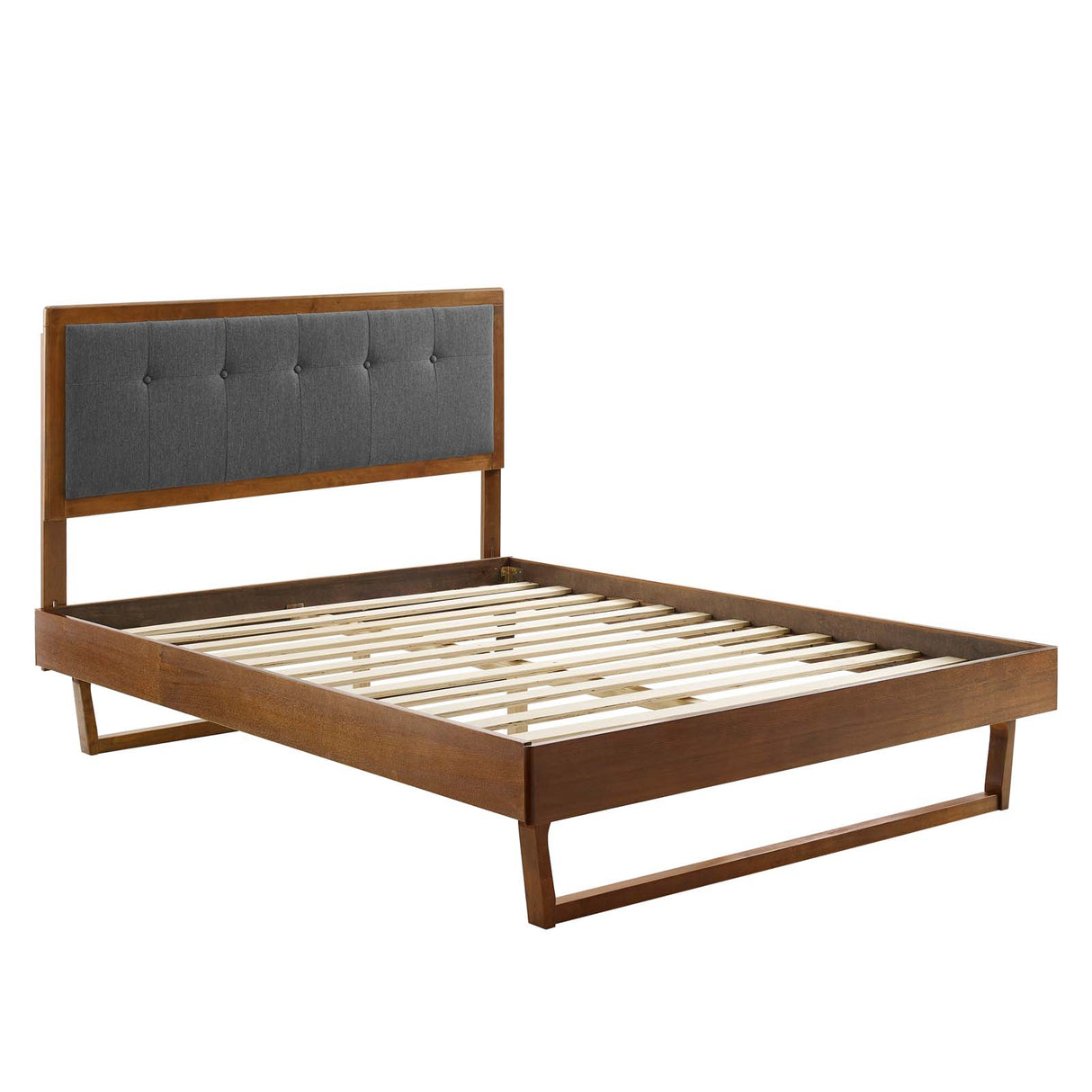 Willow Full Wood Platform Bed With Angular Frame