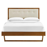 Willow King Wood Platform Bed With Angular Frame